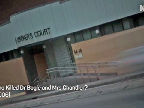 Shot of the front of the State Coroner's Court of NSW building