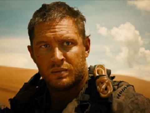 Close up of Tom Hardy as max in Mad Max: Fury Road.