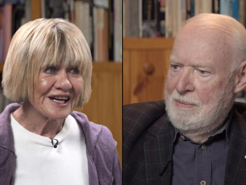 Head and shoulders image of film critics Margaret Pomeranz and David Stratton