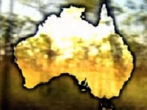 Graphic of the map of Australia
