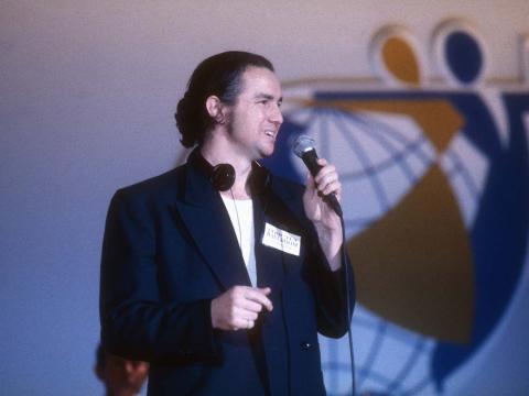 Baz Luhrmann directing the film Strictly Ballroom