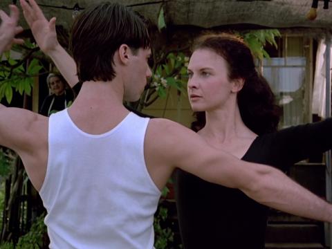 Scott and Fran dance the flamenco in a scene from the film Strictly Ballroom