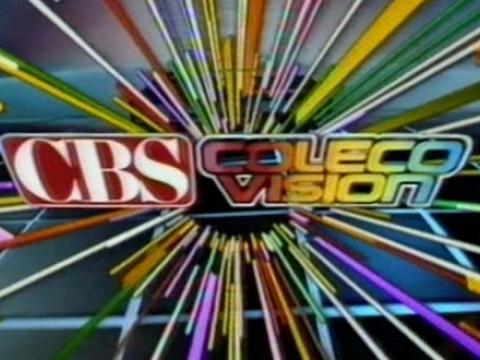 Colourful graphic with text reading CBS Coleco Vision.