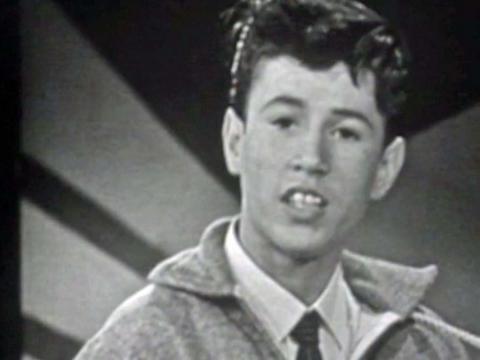 A 10-year-old Barry Gibb performing on live television in 1960.