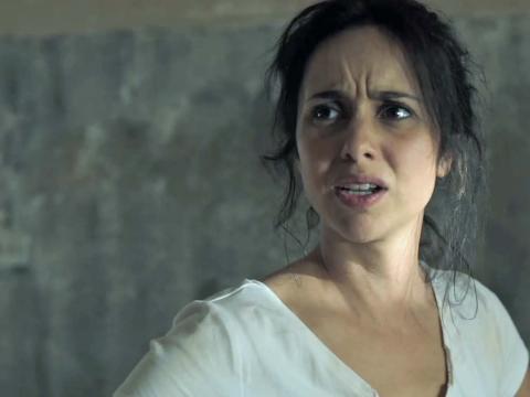A young woman looks exasperated during an argument
