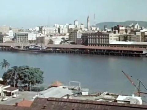 View across Brisbane River, circa 1954