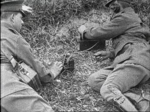 Soldiers rehearse a raid on enemry trenches