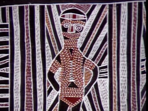 Aboriginal painting of a human figure