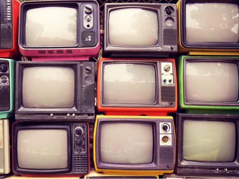 A bank of TV sets