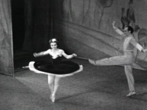 Screenshot of Hélène Kirsova performing in the one-act ballet, Le Beau Danube, c. 1936