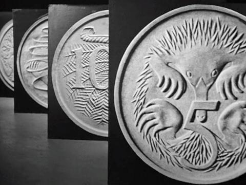 Close up images of Australian coins featuring Australian native animals