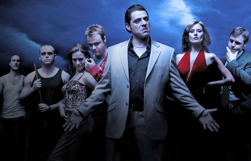 A promotional image featuring the cast of Series 1 of 'Underbelly'