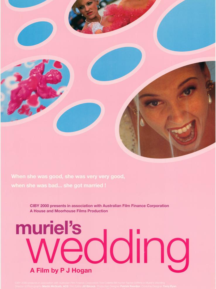 Festival poster for the Cannes Film Festival for Muriel's Wedding