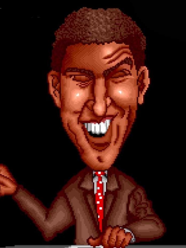 Computer generated caricature of TV presenter Steve Vizard.