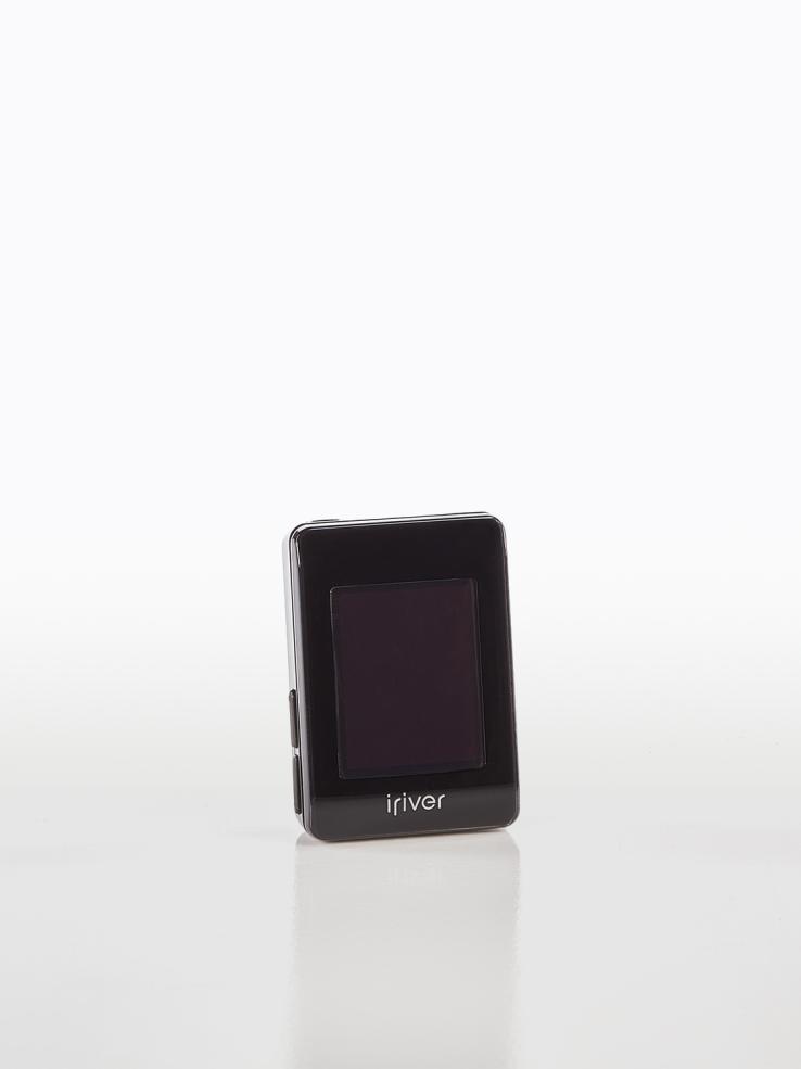 A small black iRiver branded digital audio player 