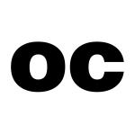 The OC symbol which indicates that open captions, which translate dialogue and other sounds in print, are displayed on the program.