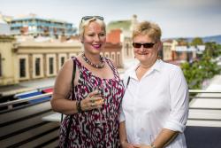 Image: (L-R) Meg Labrum. General Manager, Collection, NFSA and Gayle Lake, Senior Manager, Film, Documents and Artefacts, NFSA (Photographer Andrew Barre)