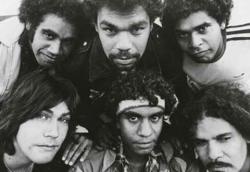The six members of No Fixed Address crowded together. The six members of No Fixed Address crowded together.