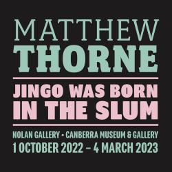 Logo for an exhibition at CMAG by Matthew Thorne