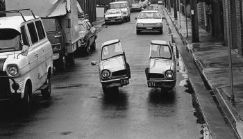 The getaway car from Malcolm (1986) split in two.