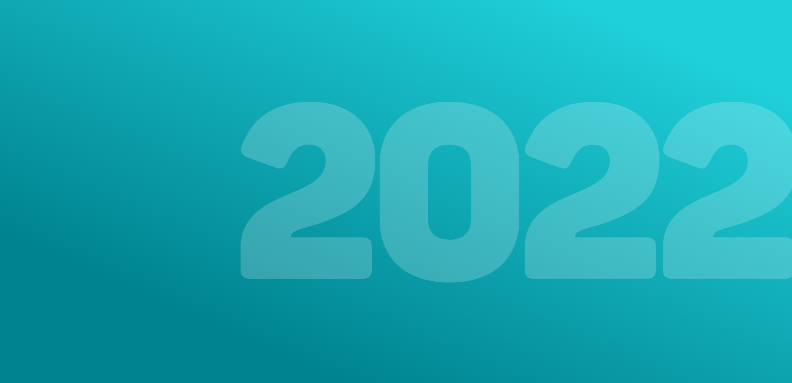 2022 written in large block type against a teal-coloured background
