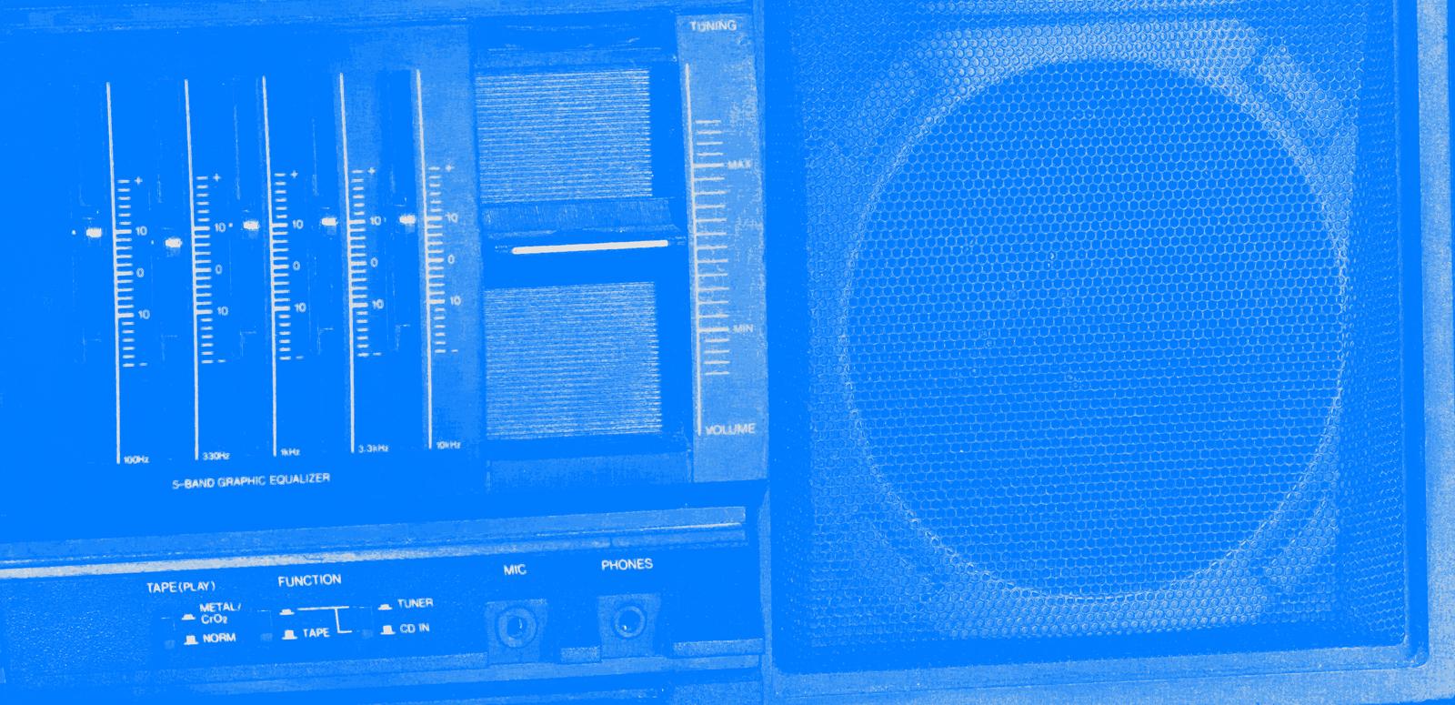 AV equipment with blue filter