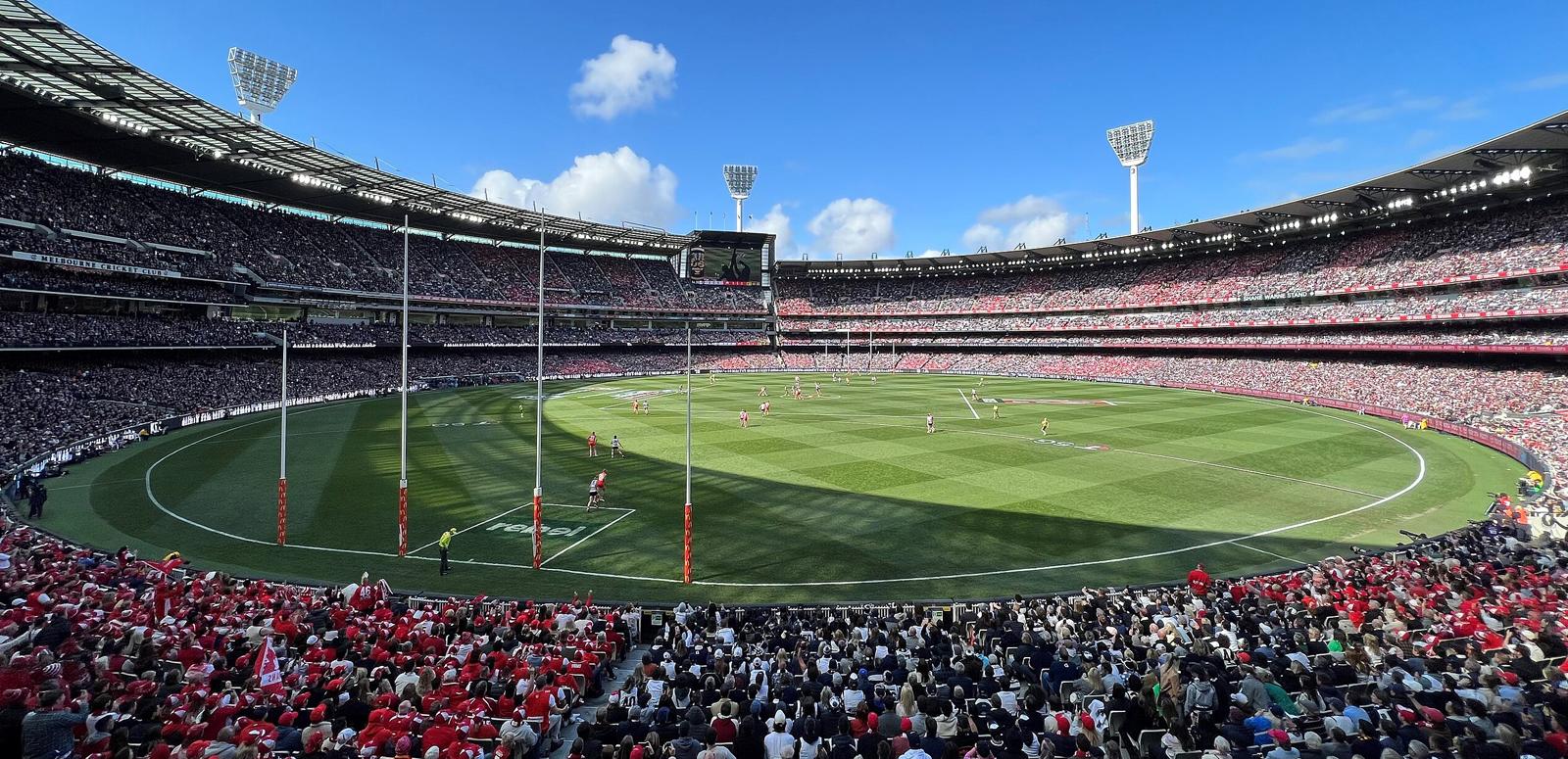 View of the Melbourne Cricket Ground at the start of the 2022 AFL Grand Final