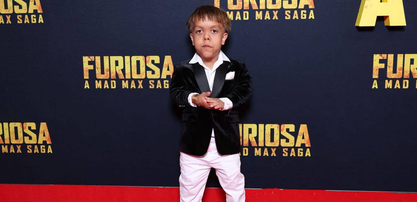 Actor Quaden Bayles on the red carpet at the premiere of the film Furiosa
