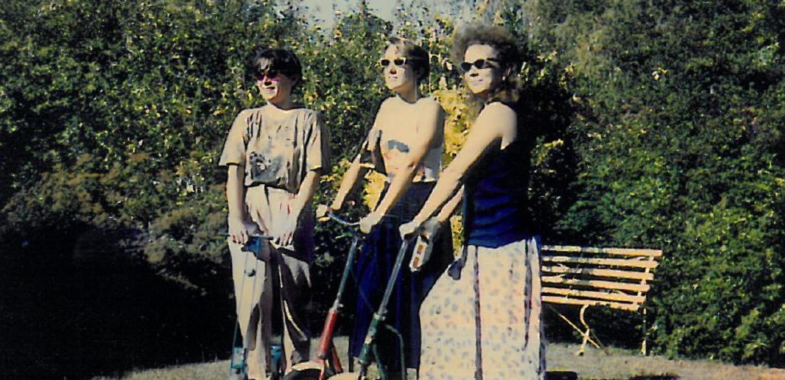 Maryanne Doyle hero image Maryanne Doyle pictured with housemates and artistic collaborators