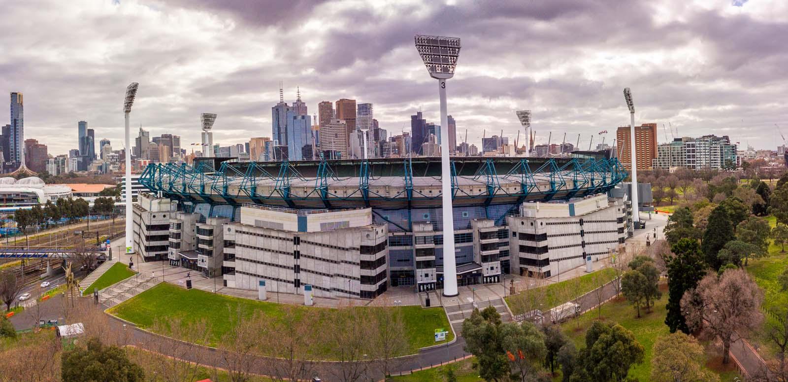 Dark clouds looming over the Melbourne Cricket Ground