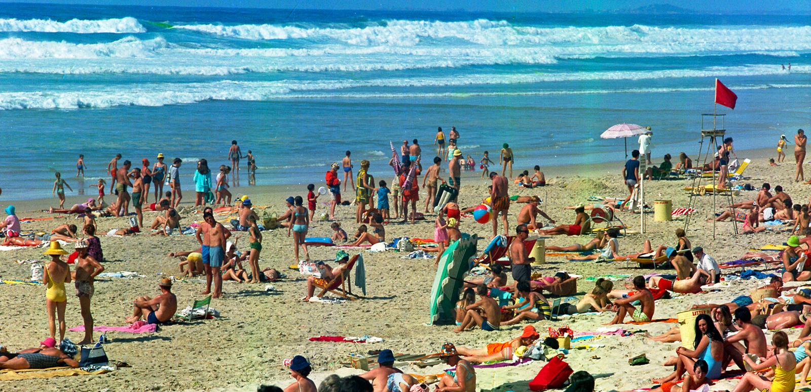 Crowded beach