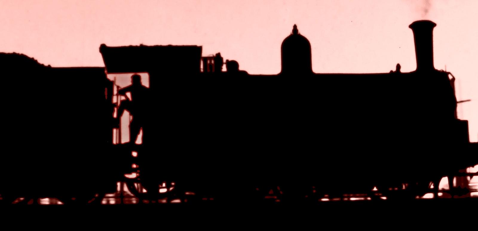 Trains collection hero image Silhouette of a steam train