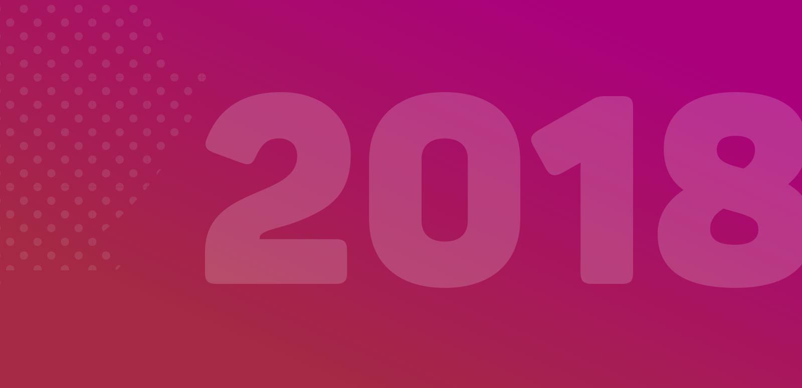 Maroon shaded graphic with the year 2018 Maroon shaded graphic with the year 2018
