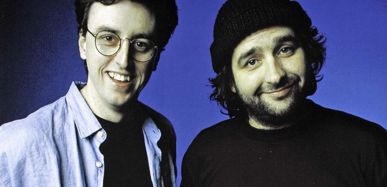 Tony Martin and Mick Molloy Poop Chute album promotional shot