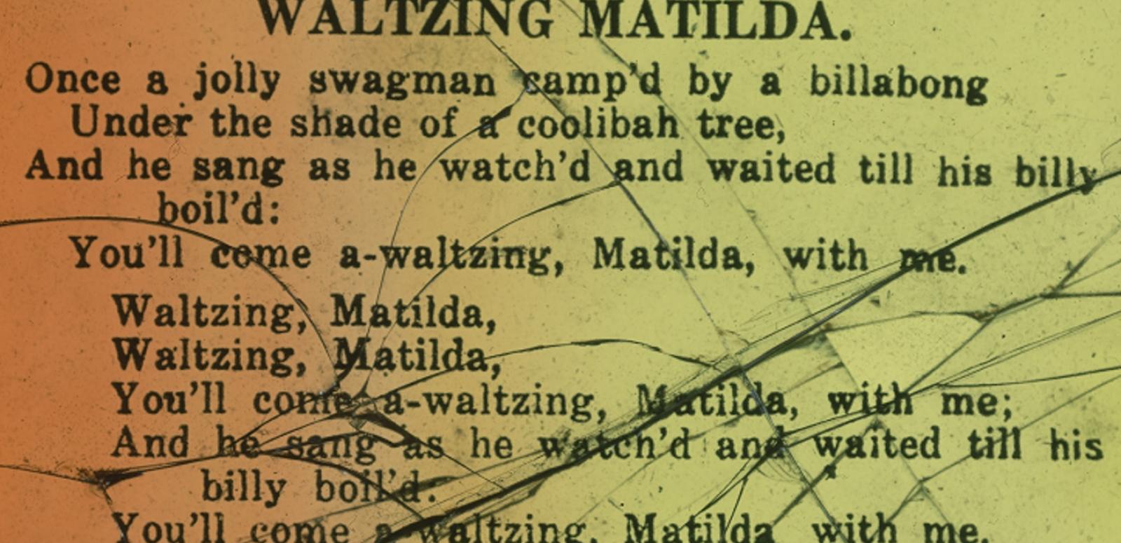 Glass slide: Waltzing Matilda