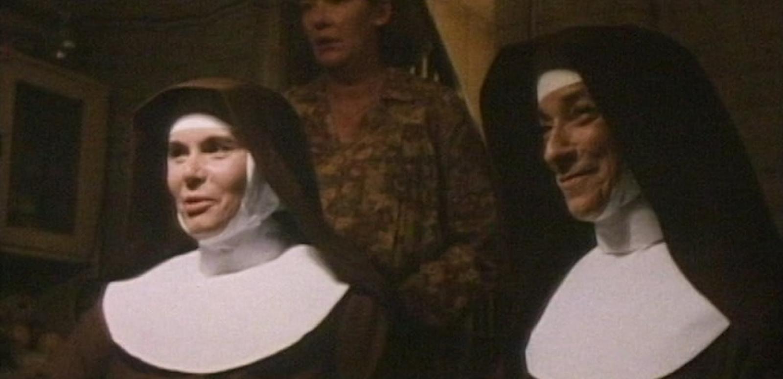 Sister Theopilus (Kirrily Nolan) and Sister Beatrix (Dinah Shearing) with Mumma (Anne Phelan) in the background