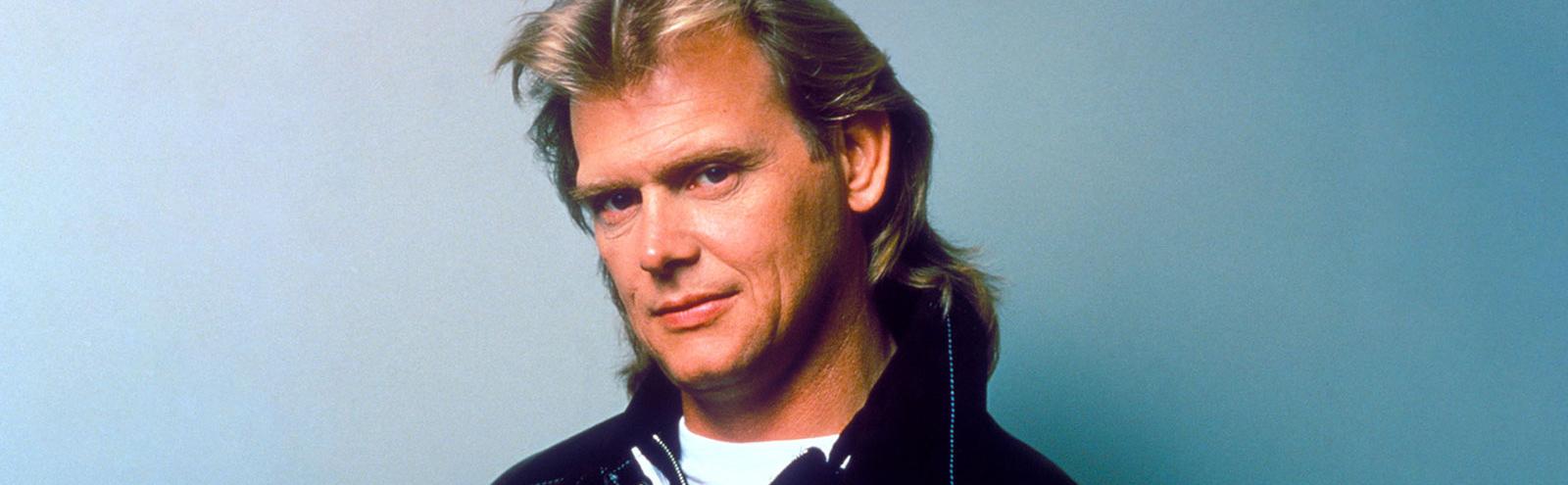 Close up of singer John Farnham, c1980s.
