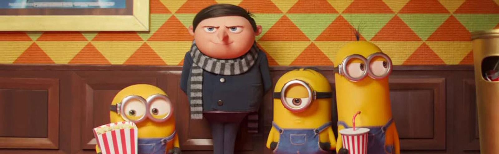 Animation still from the film Minions: The Rise of Gru.