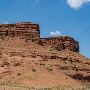 Photo of a desert cliffface