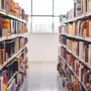 Photo of Library bookshelves