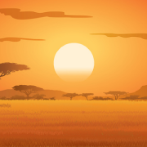 Image of animated desert