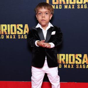 Actor Quaden Bayles on the red carpet at the premiere of the film Furiosa