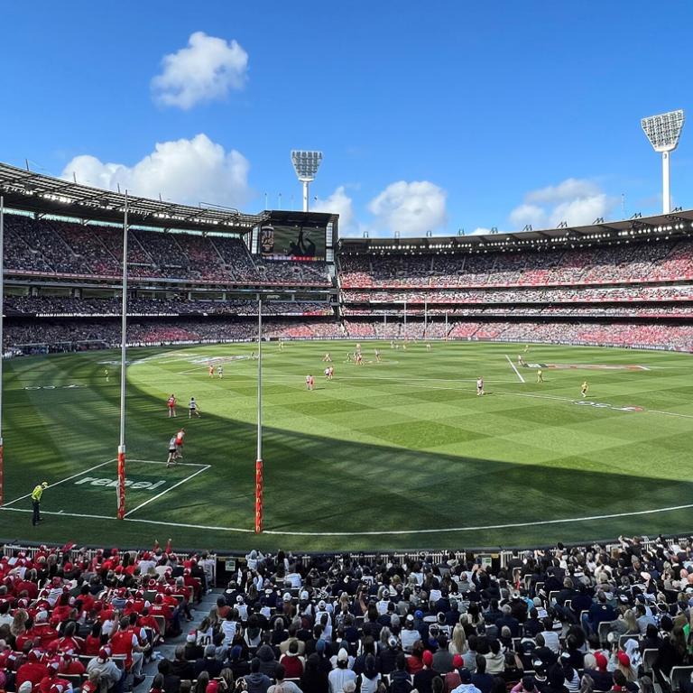 View of the Melbourne Cricket Ground at the start of the 2022 AFL Grand Final