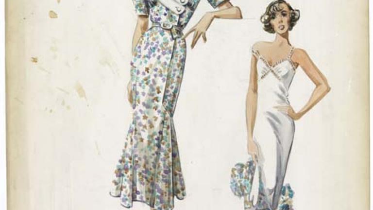 Thorn Birds costume design_white belted dress