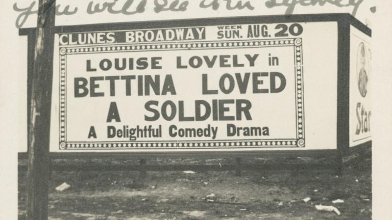 Photo of Bettina Loved a Soldier wall advertisement
