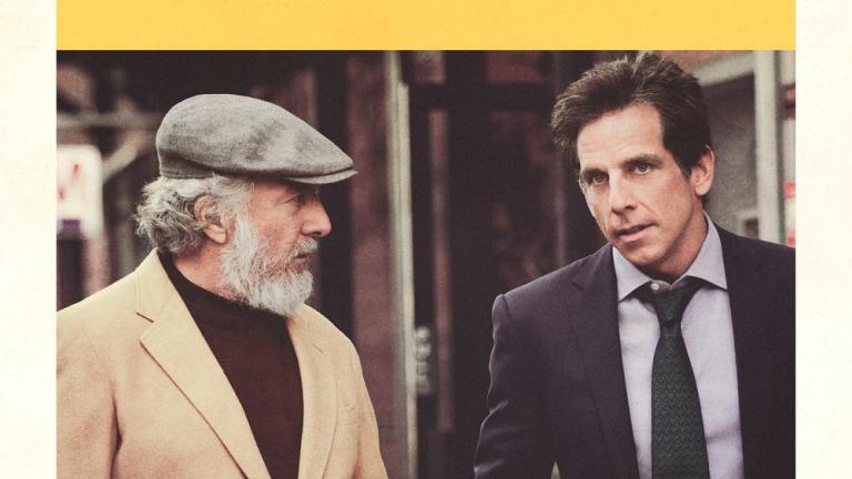 Movie promotional with Dustin Hoffman and Ben Stiller, Text reads: 'The Meyerowitz Stories' Movie promotional with Dustin Hoffman and Ben Stiller, Text reads: 'The Meyerowitz Stories'