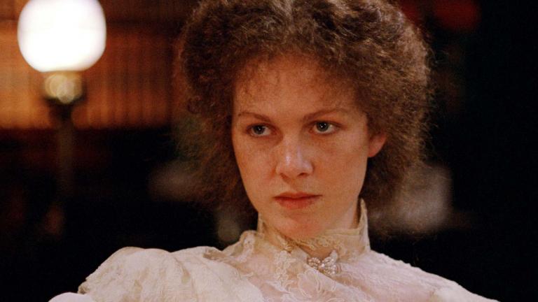 A close-up of Judy Davis in My Brilliant Career A close-up of Judy Davis in My Brilliant Career