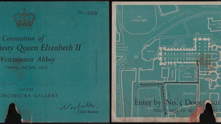 Front and back of an invitation