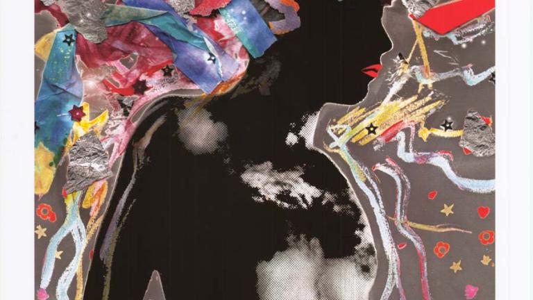 Polish one-sheet poster: The Adventures of Priscilla, Queen of the Desert stylised image of the upper body silhouette of a naked man wearing a multi-coloured, ornate headdress. Title of the film at top in Polish.