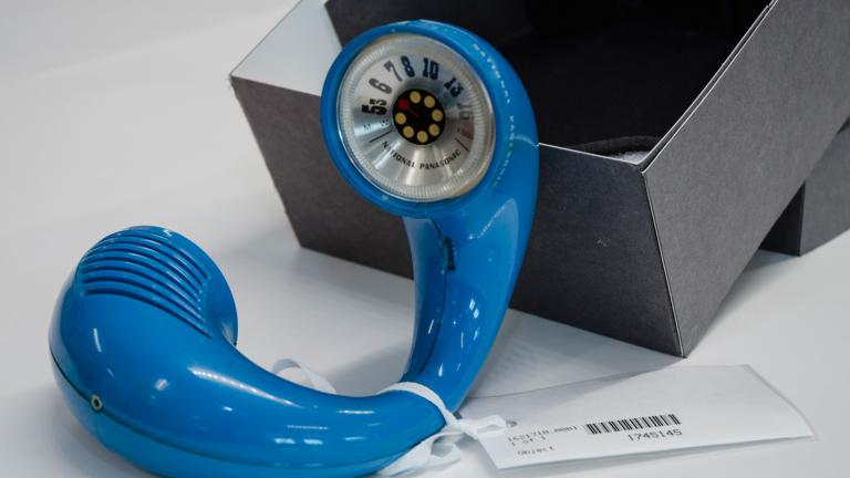 Sing-O-Ring radio from 1969 Bright blue futuristic style radio from the late 1960s.
